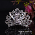 2015 luxury bride alloy silver plated with rhinestone crown